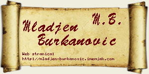 Mlađen Burkanović vizit kartica